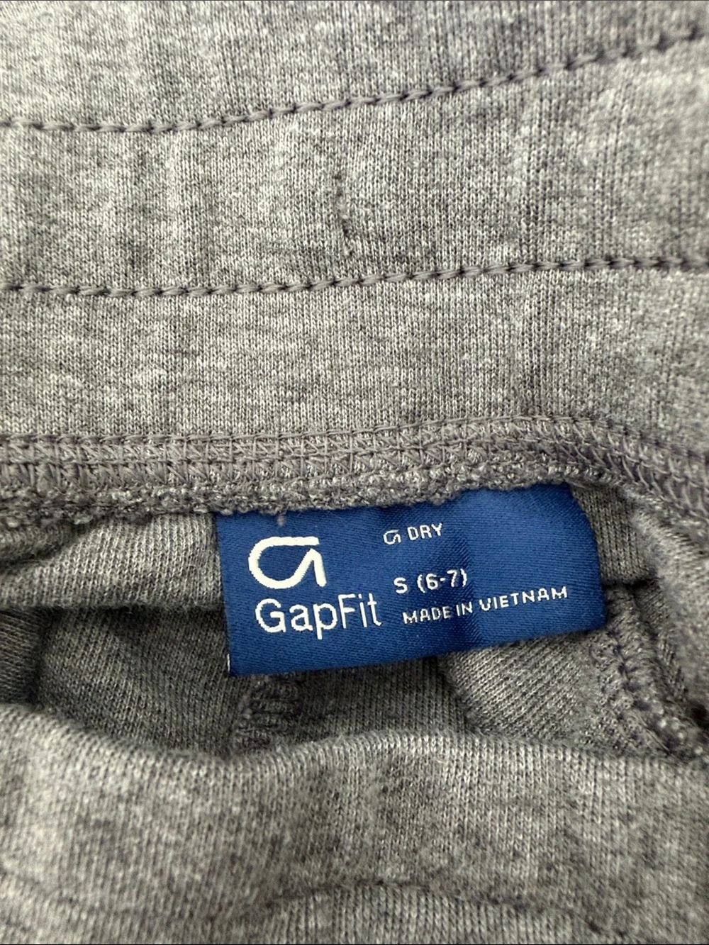 Kids Gap Fit Grey Athletic Drawstring Shorts Size 6-7 Years